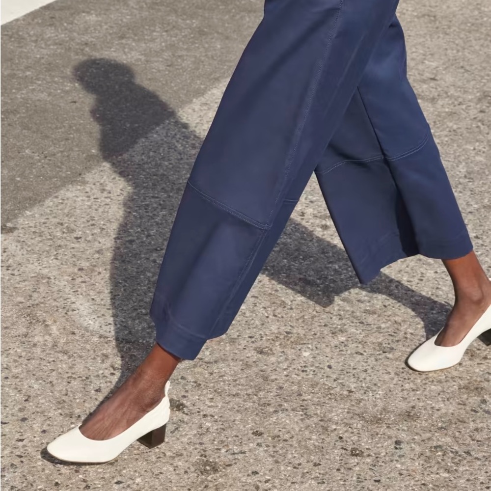 Everlane The Italian Leather Day Heel in Bone